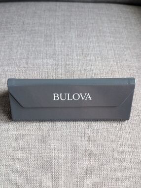 Bulova Collapsible Gray Sunglasses / Eyeglasses Case.